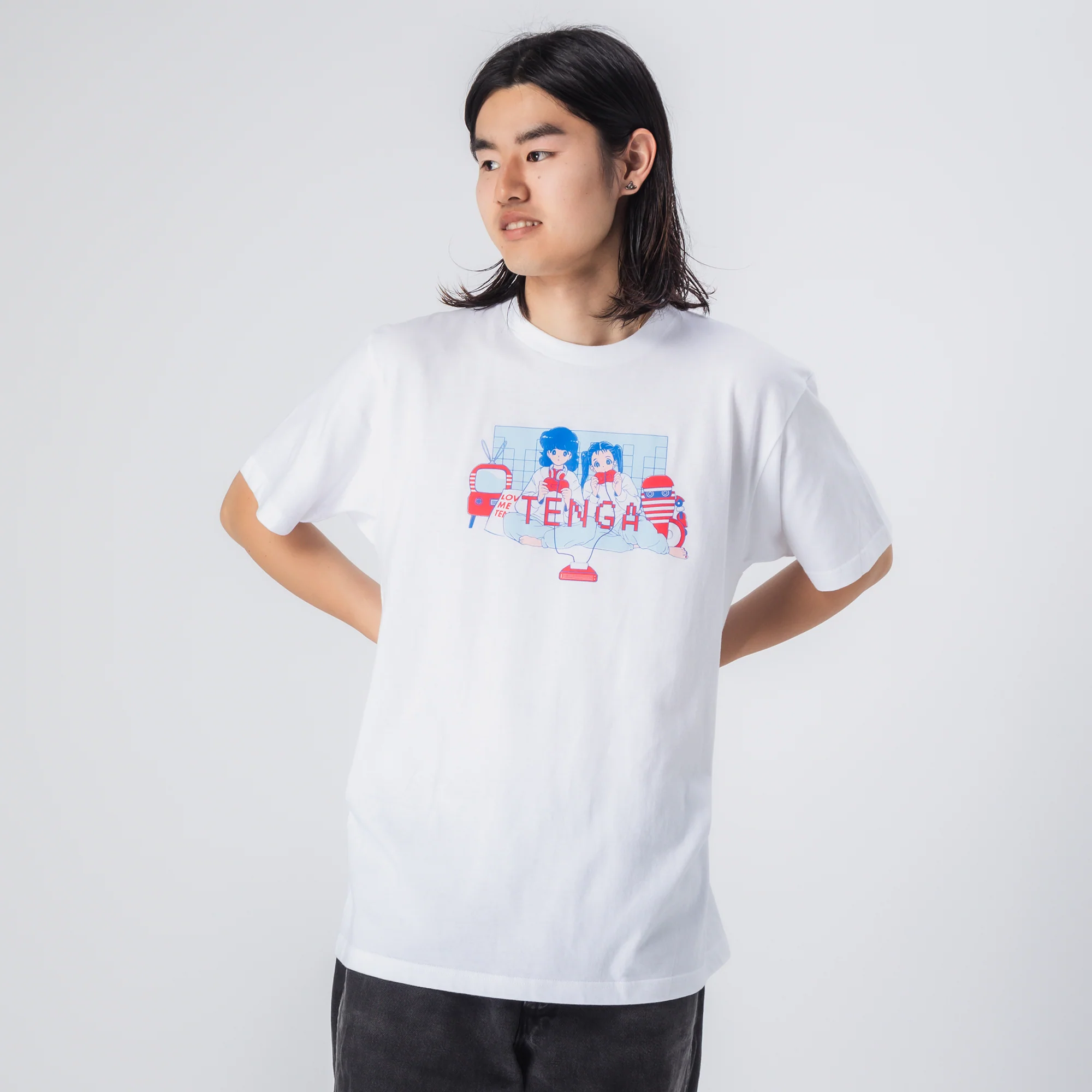 TENGA x Bob a.k.a En-Chan PLAY GAME 01 T-Shirt White - Image 4