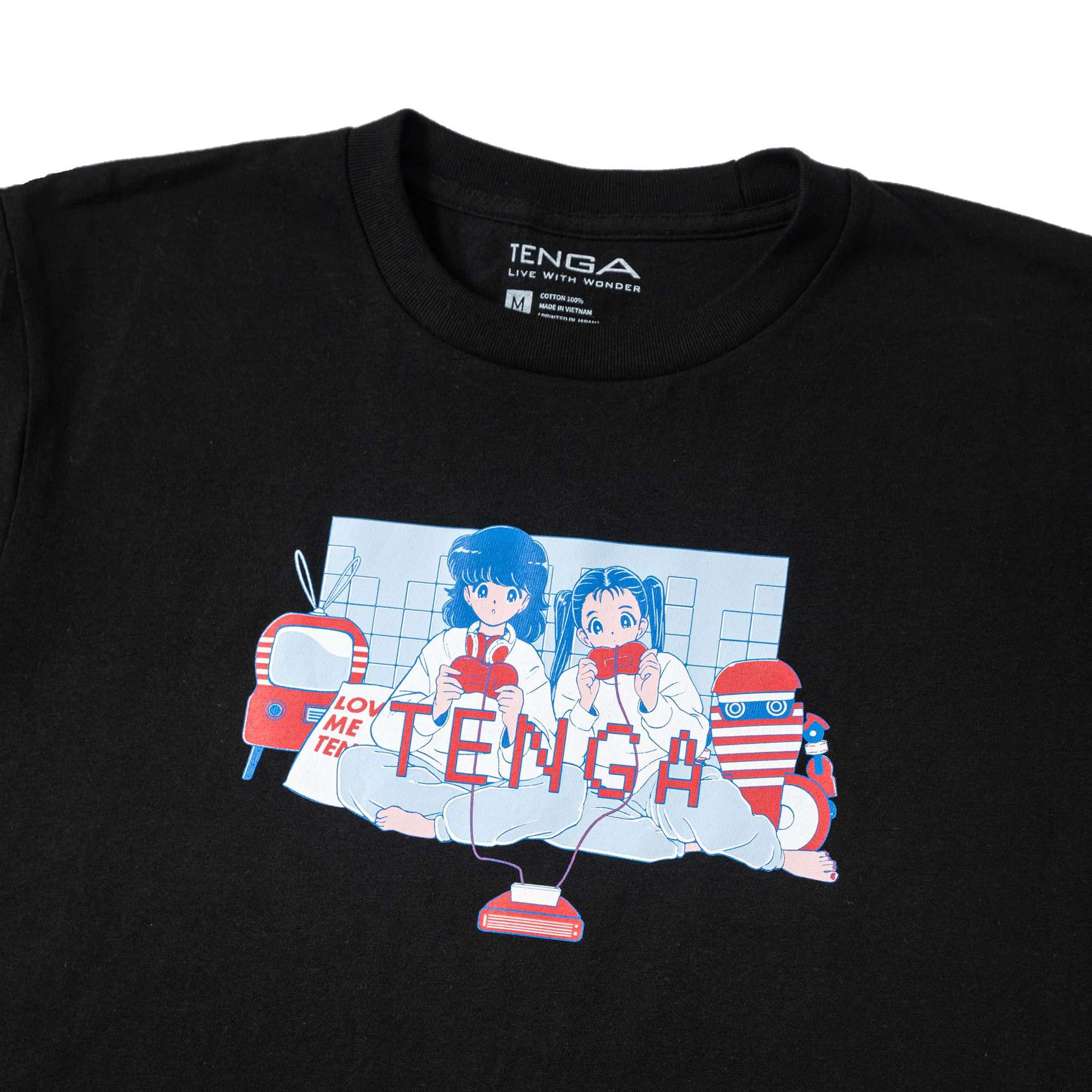 TENGA x Bob a.k.a En-Chan PLAY GAME 01 T-Shirt Black - Image 3